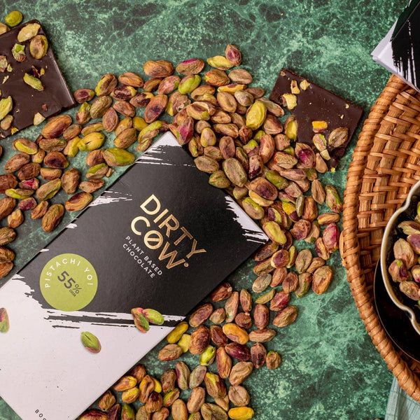 DIRTY COW CHOCOLATE - PISTACHI YO! PLANT BASED VEGAN CHOCOLATE BAR