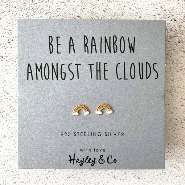 Hayley & Co - Rainbow Rose Gold Earrings