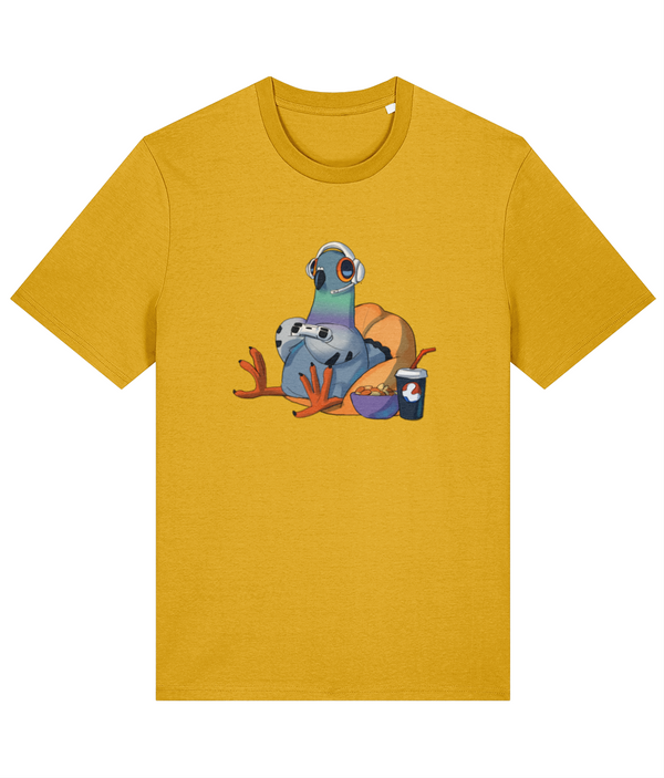 Ellen S Artwork Dave the Gaming Pigeon Adults Unisex Premium T-shirt