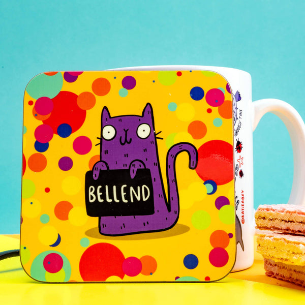 Katie Abey - Sweary Bellend Cat Coasters