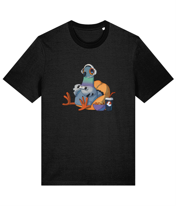 Ellen S Artwork Dave the Gaming Pigeon Adults Unisex Premium T-shirt