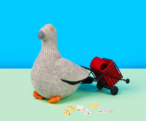 Best Years Ltd - Knitted Organic Cotton Grey Pigeon Plush Toy