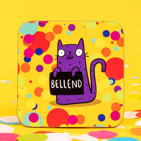 Katie Abey - Sweary Bellend Cat Coasters