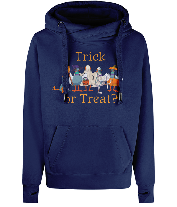 Trick or Treat luxury Cross Neck Hoodie