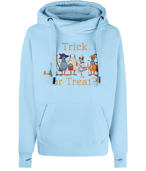 Trick or Treat luxury Cross Neck Hoodie