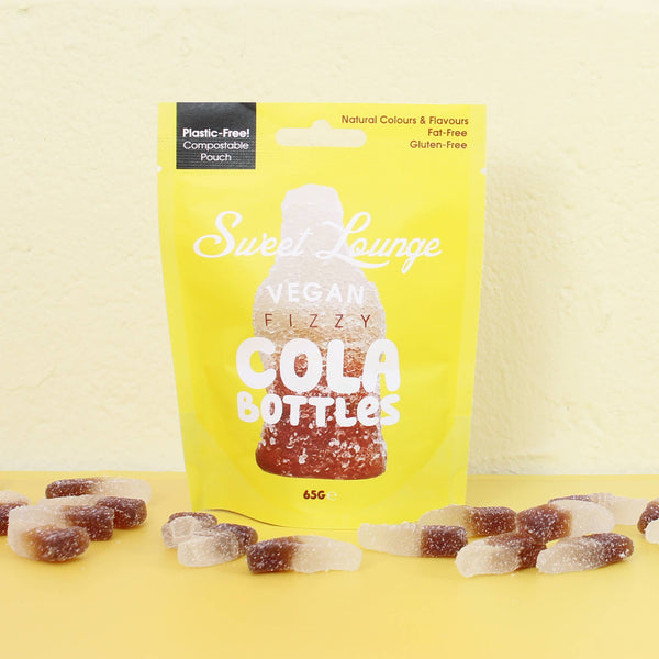 Sweet Lounge - Vegan Fizzy Cola Bottles (Plastic-free) 65g