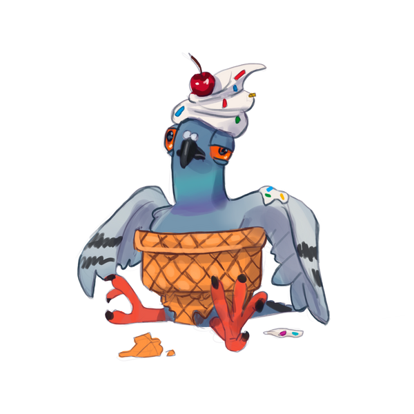 Dave the Pigeon - Ice Cream Sticker