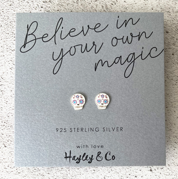 Hayley and Co - Halloween Skull Earrings