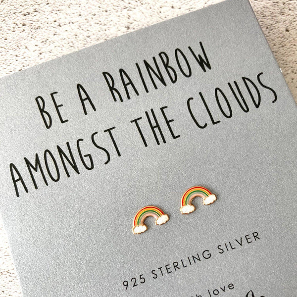 Hayley & Co - Rainbow Rose Gold Earrings