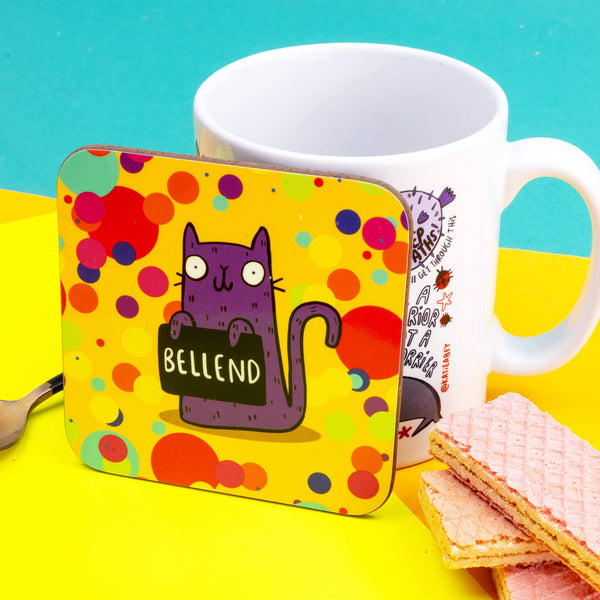 Katie Abey - Sweary Bellend Cat Coasters