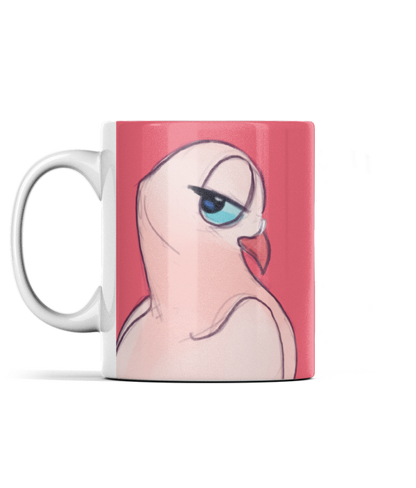 Mug Dove Love Sarcastic face - red