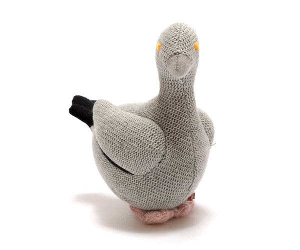 Best Years Ltd - Knitted Organic Cotton Grey Pigeon Plush Toy