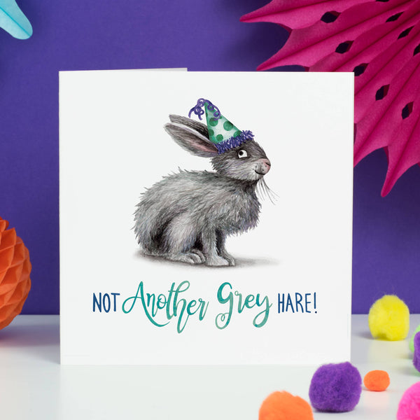 Citrus Bunn - Another Grey Hare - Funny Old Rabbit Birthday Greetings Card