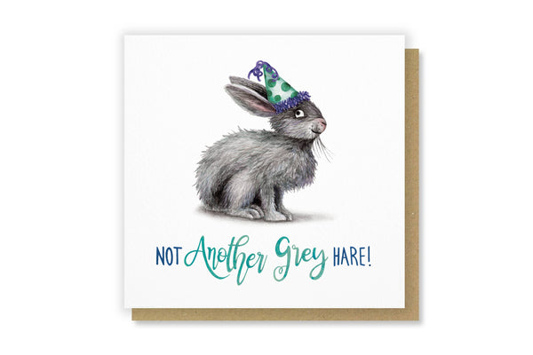 Citrus Bunn - Another Grey Hare - Funny Old Rabbit Birthday Greetings Card