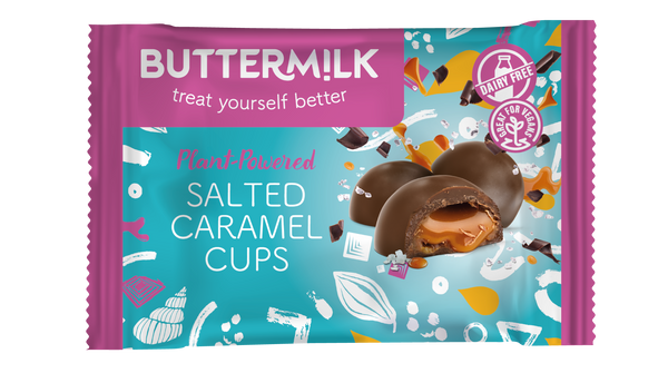 Vegan Butterm"lk Plant Powered Salted Caramel Cups 42g