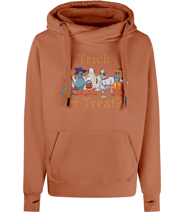 Trick or Treat luxury Cross Neck Hoodie