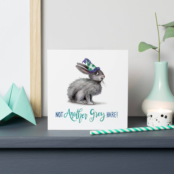 Citrus Bunn - Another Grey Hare - Funny Old Rabbit Birthday Greetings Card