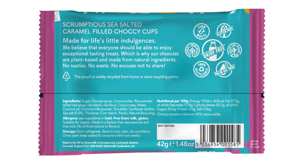 Vegan Butterm"lk Plant Powered Salted Caramel Cups 42g