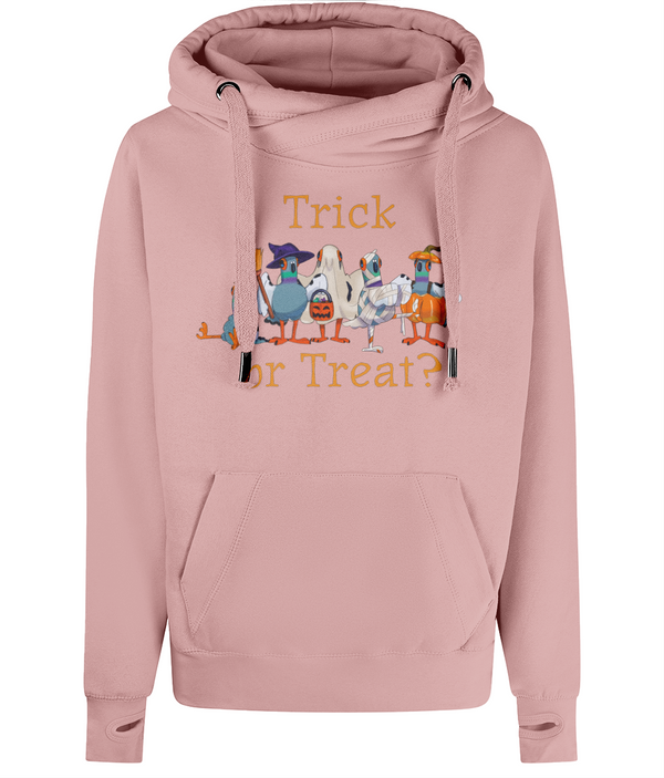 Trick or Treat luxury Cross Neck Hoodie