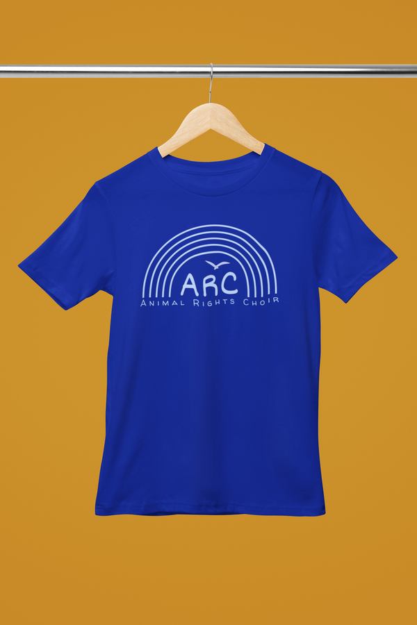 Animal Rights Choir - Unisex Adults T-shirt - Blue logo