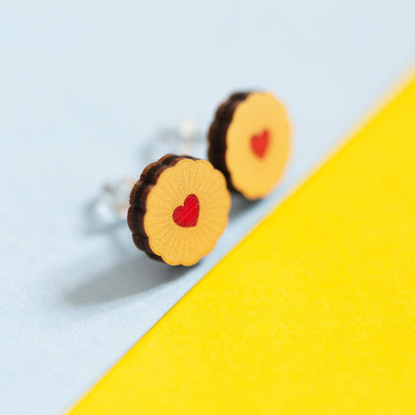 Hey There Munchquin - Jammy D’s - eco-friendly wooden stud earrings