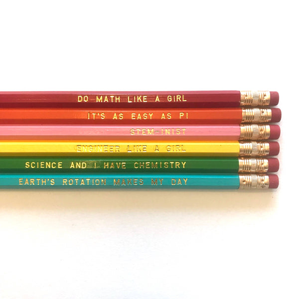 Slightly Stationery - Girls in STEM Pencil Pack