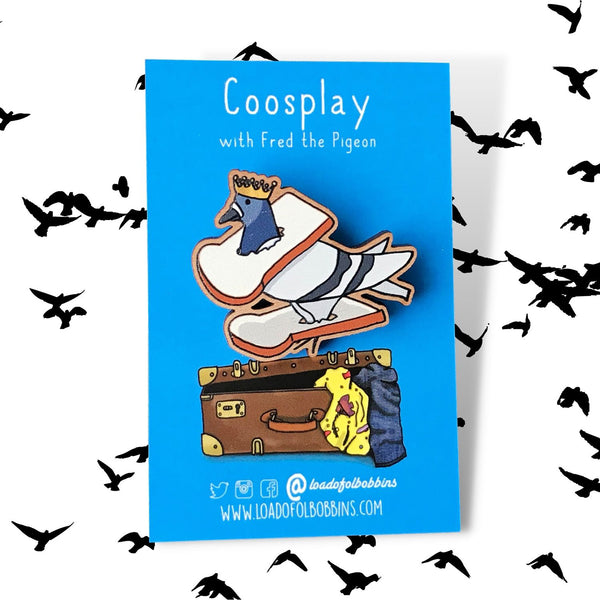 Coronation pigeon sandwich Coosplay pin badge