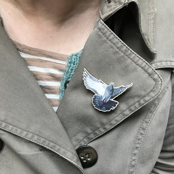 Flying Pigeon lapel pin