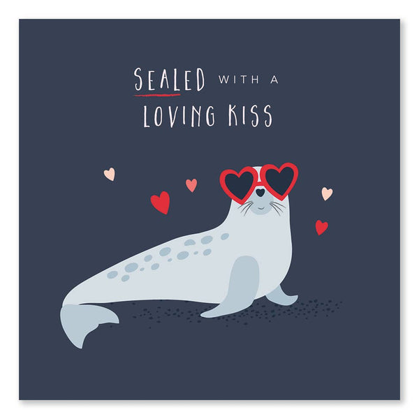 Klara Hawkins - Cute Illustrated Seal Valentine's Day card